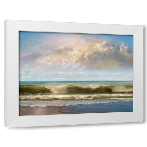 Beach Break White Modern Wood Framed Art Print by Calascibetta, Mike