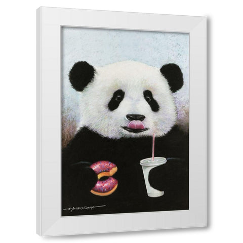 Panda Break White Modern Wood Framed Art Print by Orme, E. Anthony