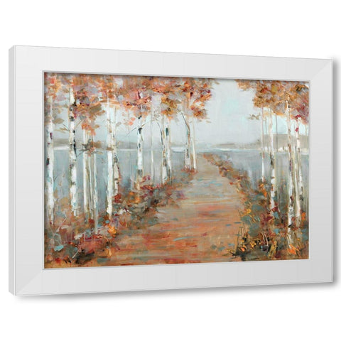 Isle Causeway White Modern Wood Framed Art Print by Swatland, Sally