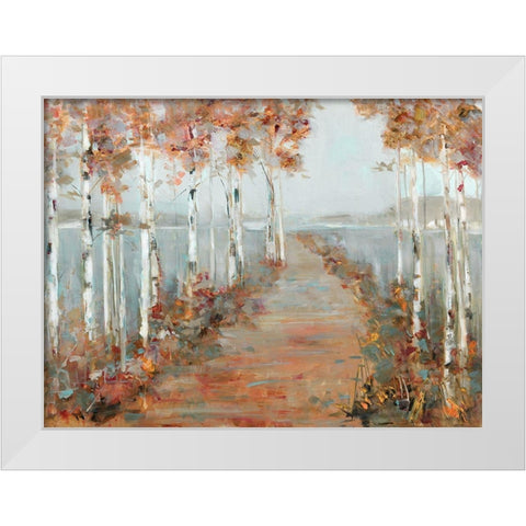 Isle Causeway White Modern Wood Framed Art Print by Swatland, Sally