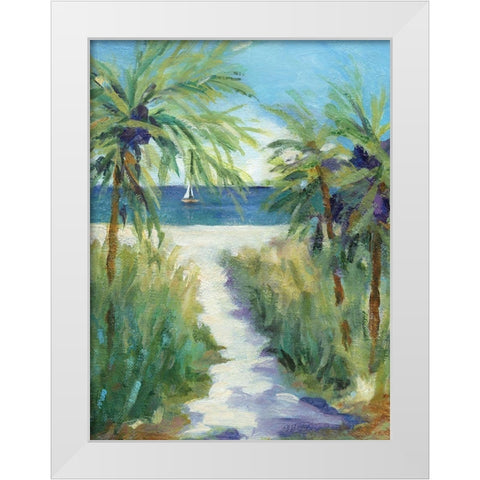 Pacific Jewel White Modern Wood Framed Art Print by Robinson, Carol