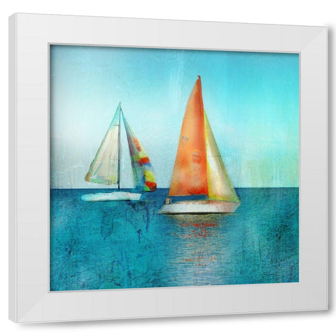 Color Tint Sail White Modern Wood Framed Art Print by Nan