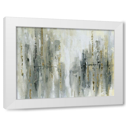 City Shine White Modern Wood Framed Art Print by Robinson, Carol