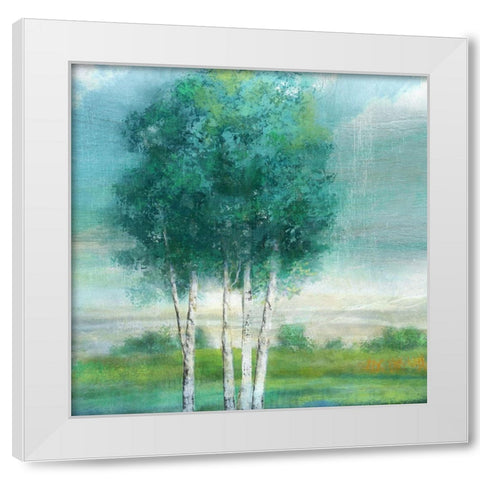 Summer Jewel White Modern Wood Framed Art Print by Nan