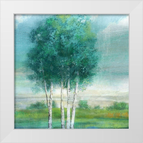 Summer Jewel White Modern Wood Framed Art Print by Nan