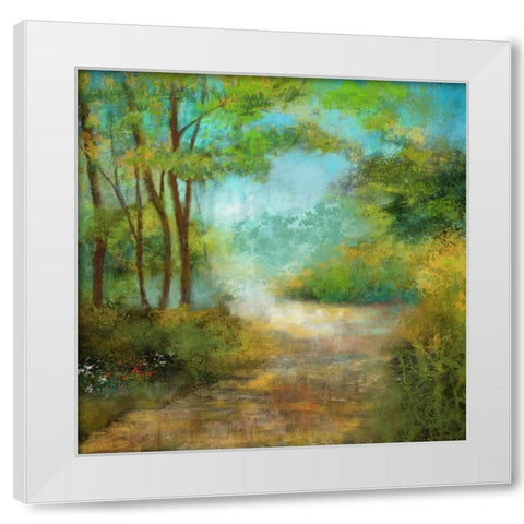 Magical Forest White Modern Wood Framed Art Print by Nan