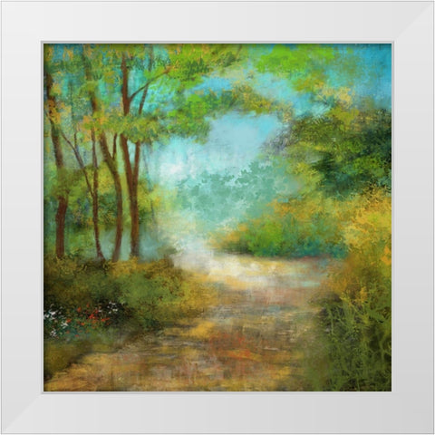 Magical Forest White Modern Wood Framed Art Print by Nan