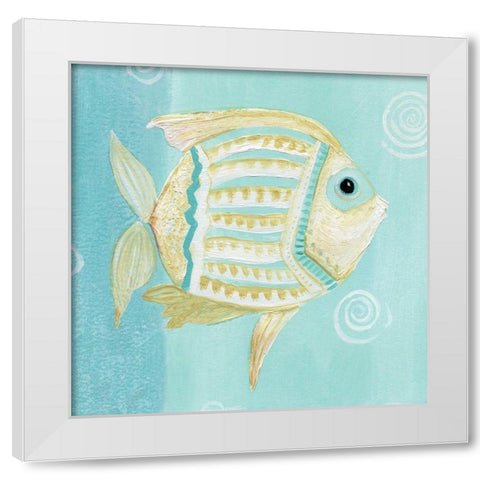 Whimsical Sea I White Modern Wood Framed Art Print by Robinson, Carol
