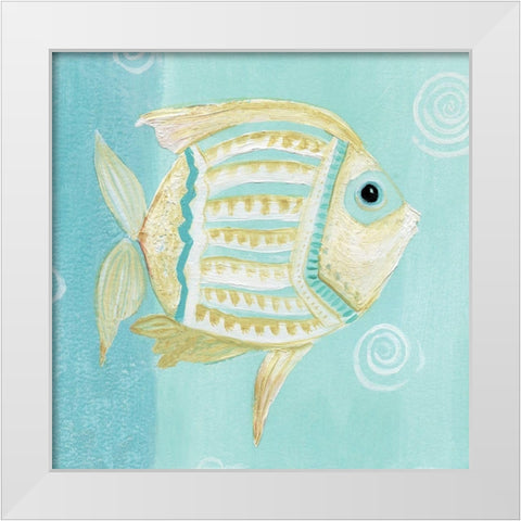 Whimsical Sea I White Modern Wood Framed Art Print by Robinson, Carol