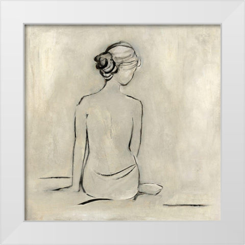 Bather I White Modern Wood Framed Art Print by Swatland, Sally