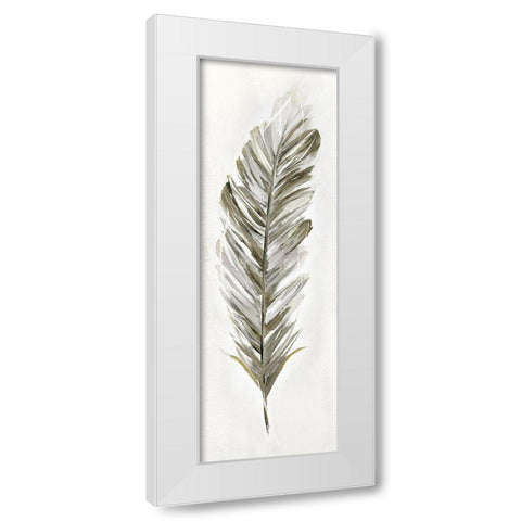 Plume Neutral I White Modern Wood Framed Art Print by Nan