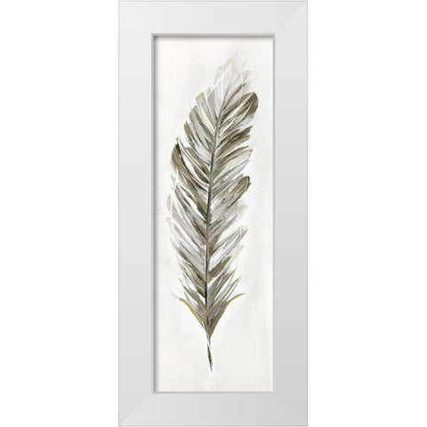 Plume Neutral I White Modern Wood Framed Art Print by Nan