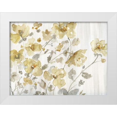 Blooming Neutral White Modern Wood Framed Art Print by Nan