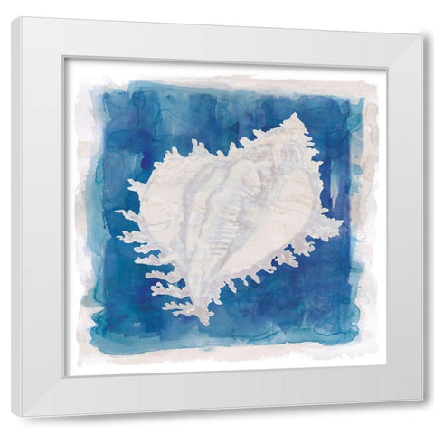 Coastal Washes Shell I White Modern Wood Framed Art Print by Robinson, Carol