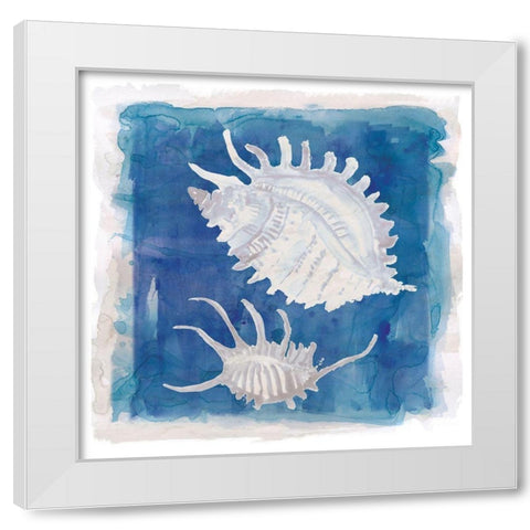 Coastal Washes Shell II White Modern Wood Framed Art Print by Robinson, Carol