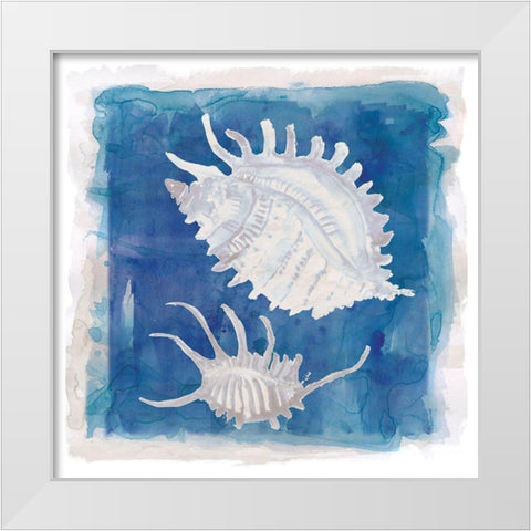 Coastal Washes Shell II White Modern Wood Framed Art Print by Robinson, Carol