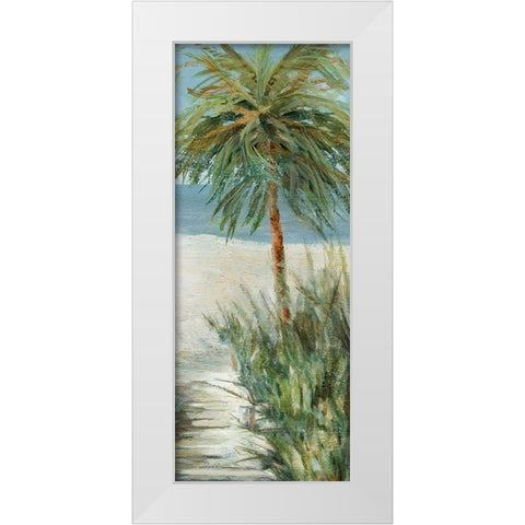 Beach Walk II White Modern Wood Framed Art Print by Robinson, Carol