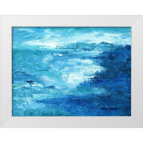 Crashing Waves II White Modern Wood Framed Art Print by Nan