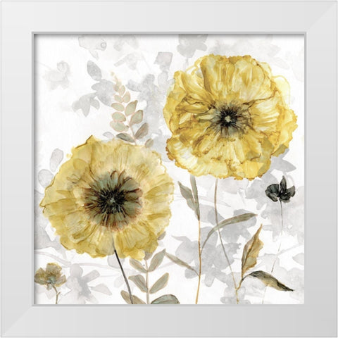 Transparent Gold White Modern Wood Framed Art Print by Robinson, Carol