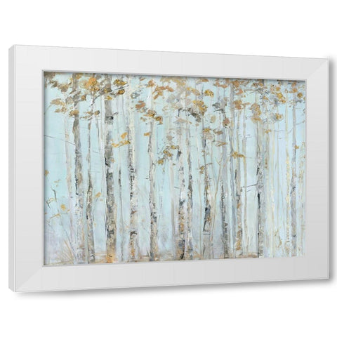 Soft Birch Forest White Modern Wood Framed Art Print by Swatland, Sally