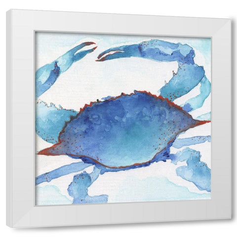 Galapagos Crab White Modern Wood Framed Art Print by Tava Studios