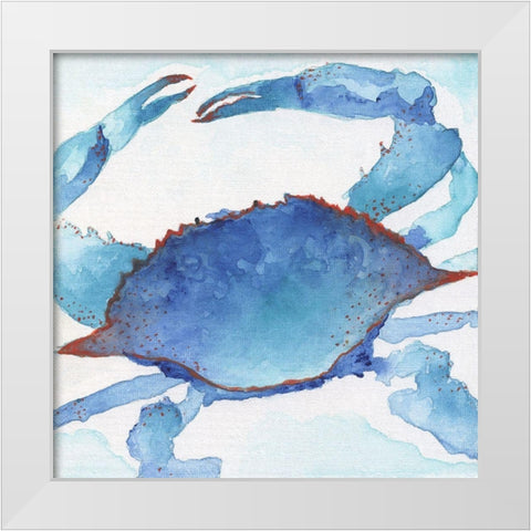 Galapagos Crab White Modern Wood Framed Art Print by Tava Studios