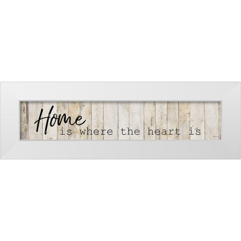 Home White Modern Wood Framed Art Print by Craven, Katrina