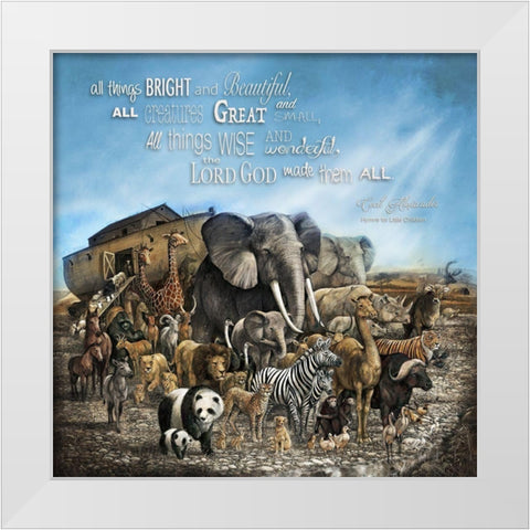 All Things Bright and Beautiful White Modern Wood Framed Art Print by Manning, Ruane