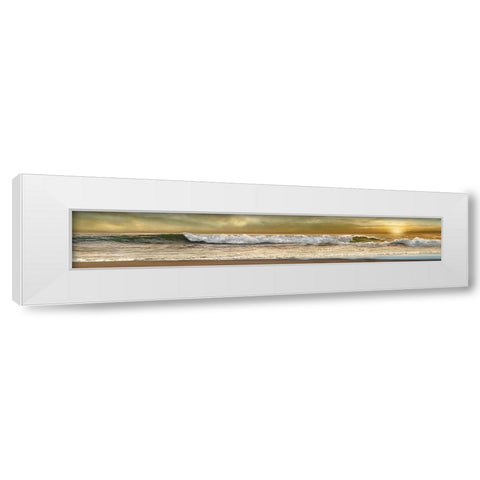 Home is Where the Beach Is White Modern Wood Framed Art Print by Calascibetta, Mike