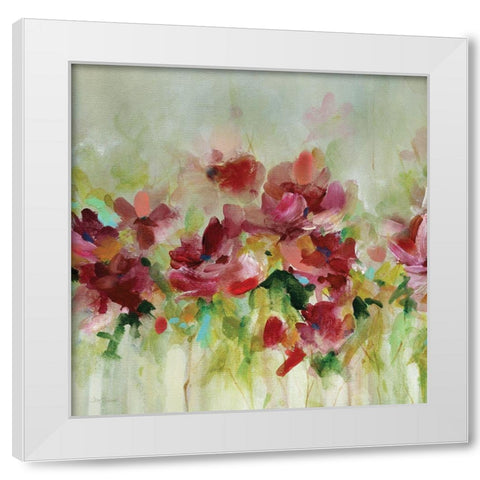 Garden Play I White Modern Wood Framed Art Print by Robinson, Carol