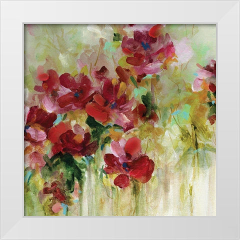 Garden Play II White Modern Wood Framed Art Print by Robinson, Carol