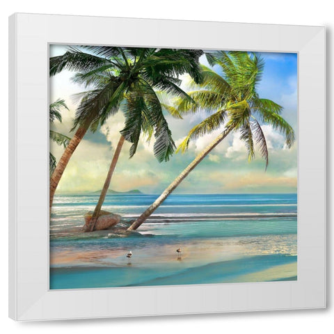A Found Paradise III White Modern Wood Framed Art Print by Calascibetta, Mike