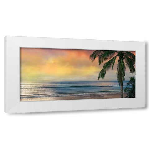 Sunset Cove White Modern Wood Framed Art Print by Calascibetta, Mike