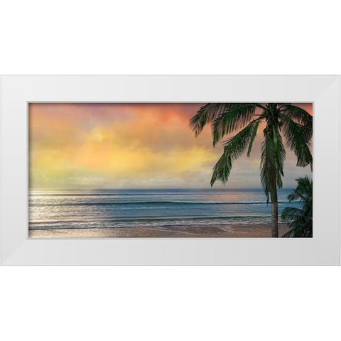 Sunset Cove White Modern Wood Framed Art Print by Calascibetta, Mike