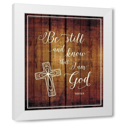 Be Still White Modern Wood Framed Art Print by Murray, Amanda