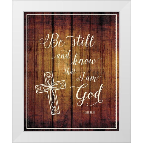 Be Still White Modern Wood Framed Art Print by Murray, Amanda