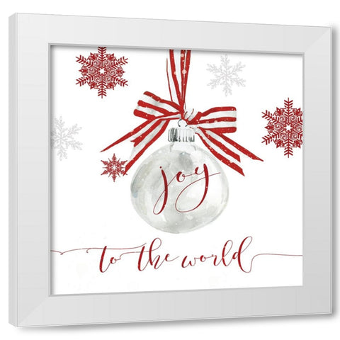 Joy Ornament White Modern Wood Framed Art Print by Robinson, Carol