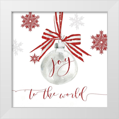 Joy Ornament White Modern Wood Framed Art Print by Robinson, Carol