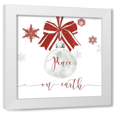 Peace Ornament White Modern Wood Framed Art Print by Robinson, Carol