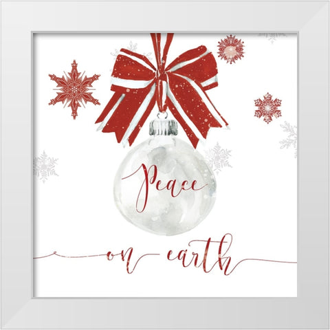 Peace Ornament White Modern Wood Framed Art Print by Robinson, Carol