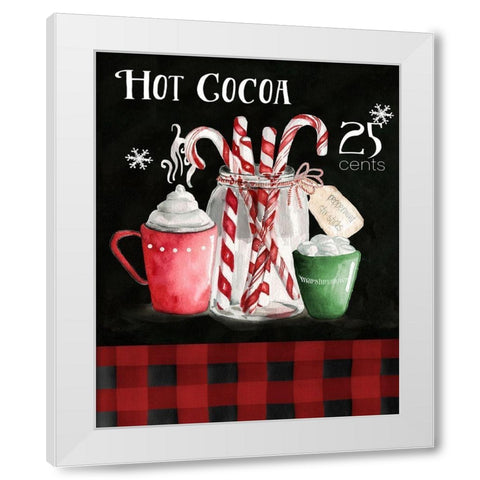Cocoa Chalk White Modern Wood Framed Art Print by Robinson, Carol
