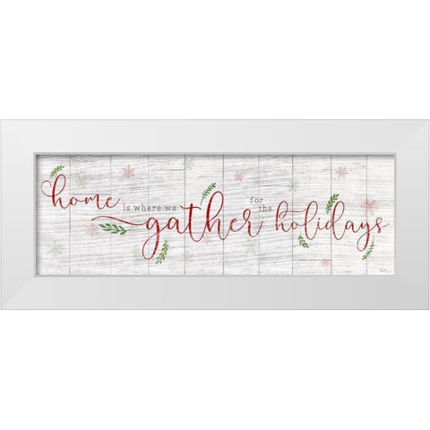 Holidays Gather White Modern Wood Framed Art Print by Carpentieri, Natalie
