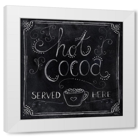 Hot Cocoa White Modern Wood Framed Art Print by Carpentieri, Natalie