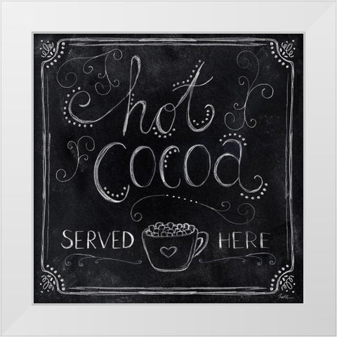 Hot Cocoa White Modern Wood Framed Art Print by Carpentieri, Natalie