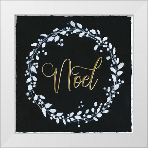 Noel Wreath White Modern Wood Framed Art Print by Swatland, Sally