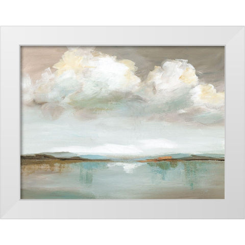 Big Sky White Modern Wood Framed Art Print by Nan