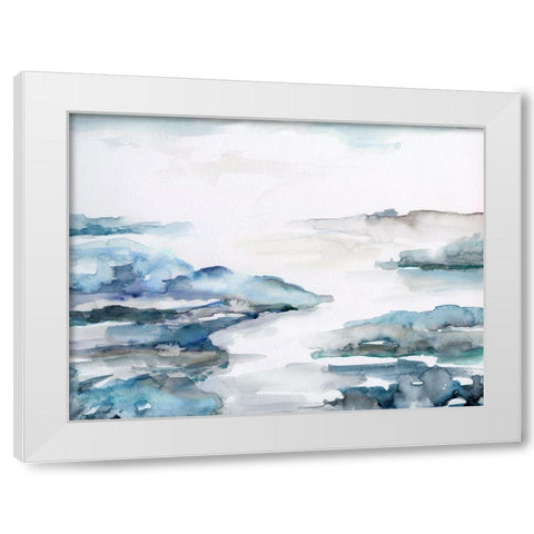 Estuary II White Modern Wood Framed Art Print by Nan