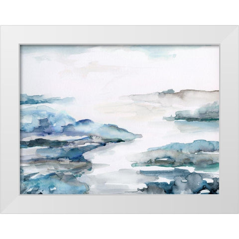 Estuary II White Modern Wood Framed Art Print by Nan