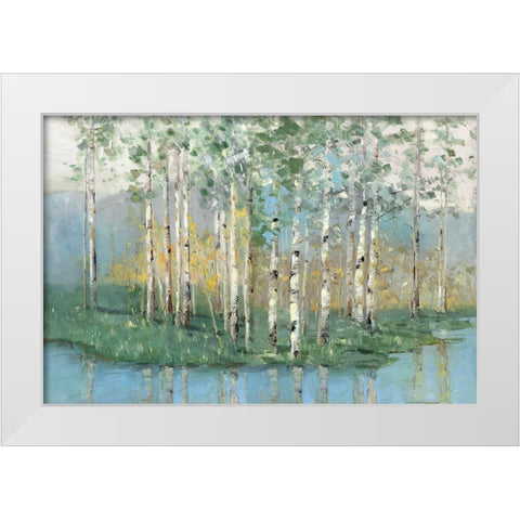 Birch Reflections Revisited White Modern Wood Framed Art Print by Swatland, Sally