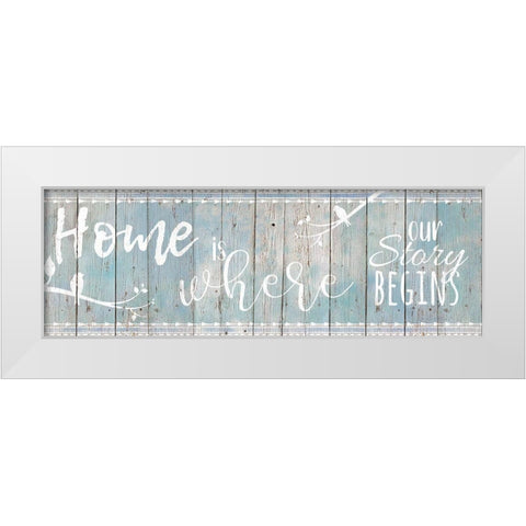 Home Story White Modern Wood Framed Art Print by Santiago, Daniela